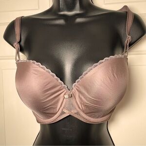 Paramour by Felina 38DDD Peridot Contour Underwire Bra 225073 Mink Lace & Mesh